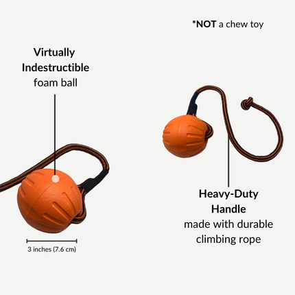 K9 Academy Tug Ball | Climbing Rope Training Reward 7cm and 9cm