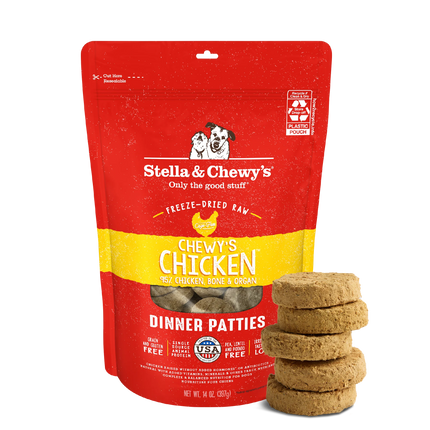 Stella & Chewy's Chicken Dinner Patties Freeze-Dried Raw 25 oz