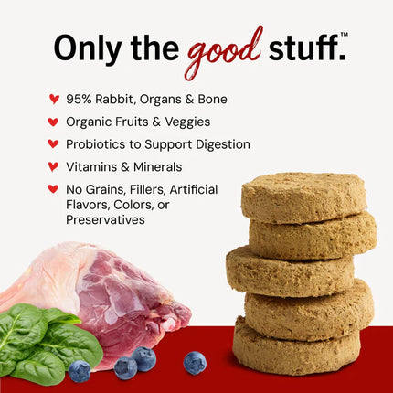 Stella & Chewy's® Absolutely Rabbit Dinner Patties Freeze-Dried Raw Dog Food 25 oz