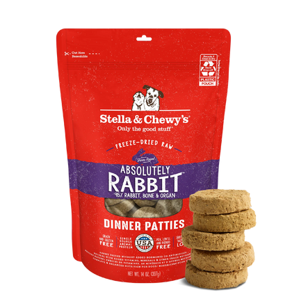 Stella & Chewy's® Absolutely Rabbit Dinner Patties Freeze-Dried Raw Dog Food 25 oz