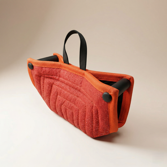 Three Handle Bite Wedge — Linen | Premium Working Dog Bite Tool