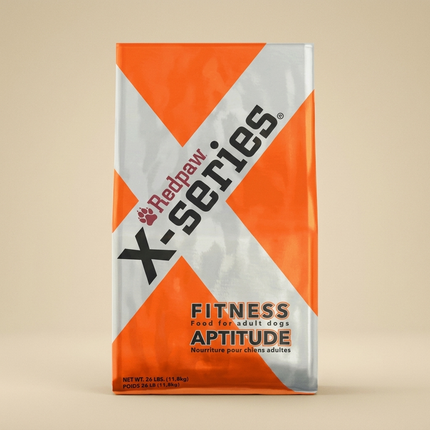RedPaw X-Series Fitness 26lb bag on warm beige studio background