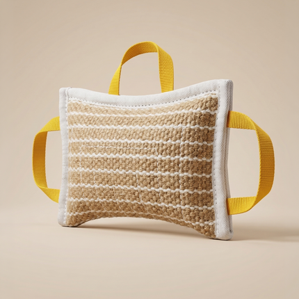 Three Handle Jute Bite Pillow | Working Dog Grip Development Tool
