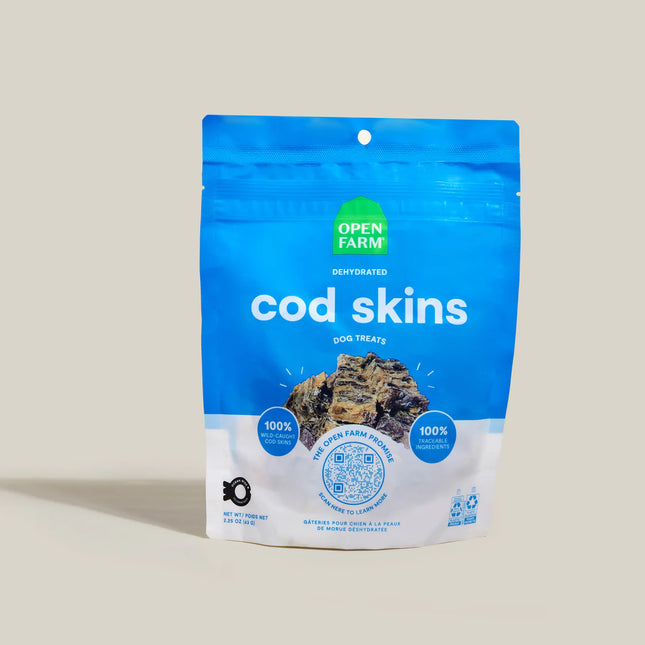 Open Farm Dehydrated Cod Skins Treats 7oz